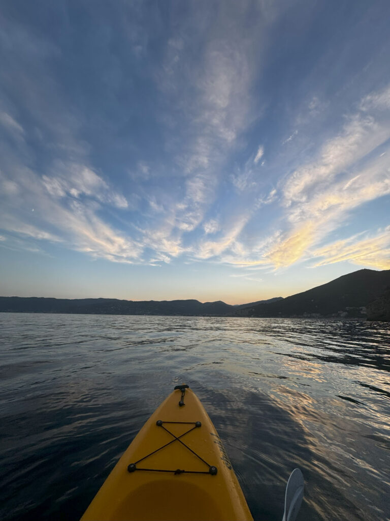 vert 1 canoa tramonto