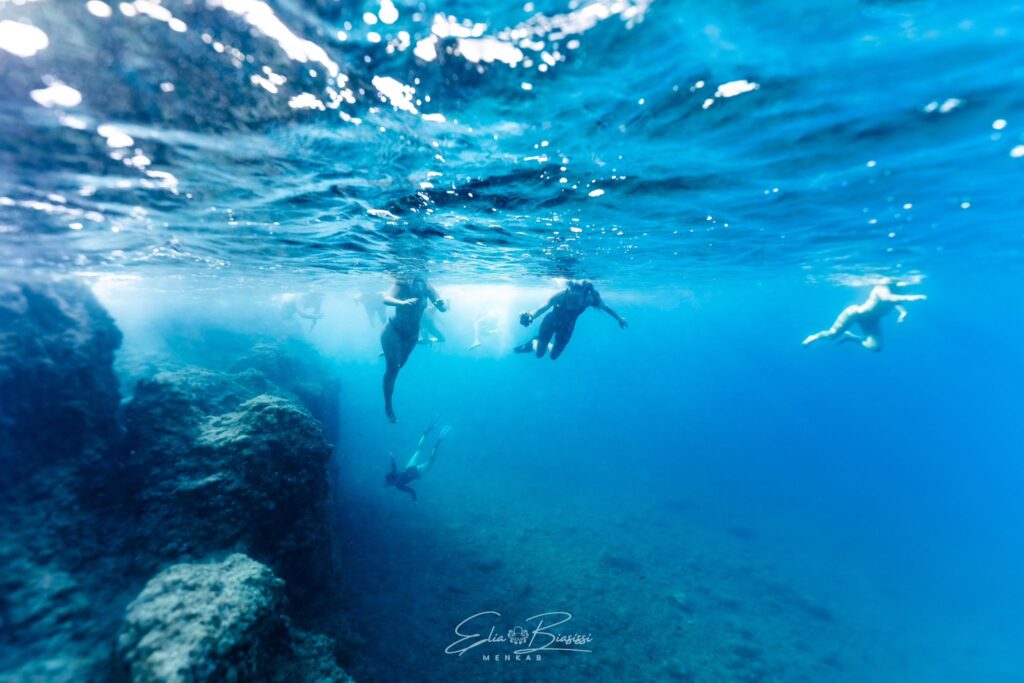 or snorkeling persone